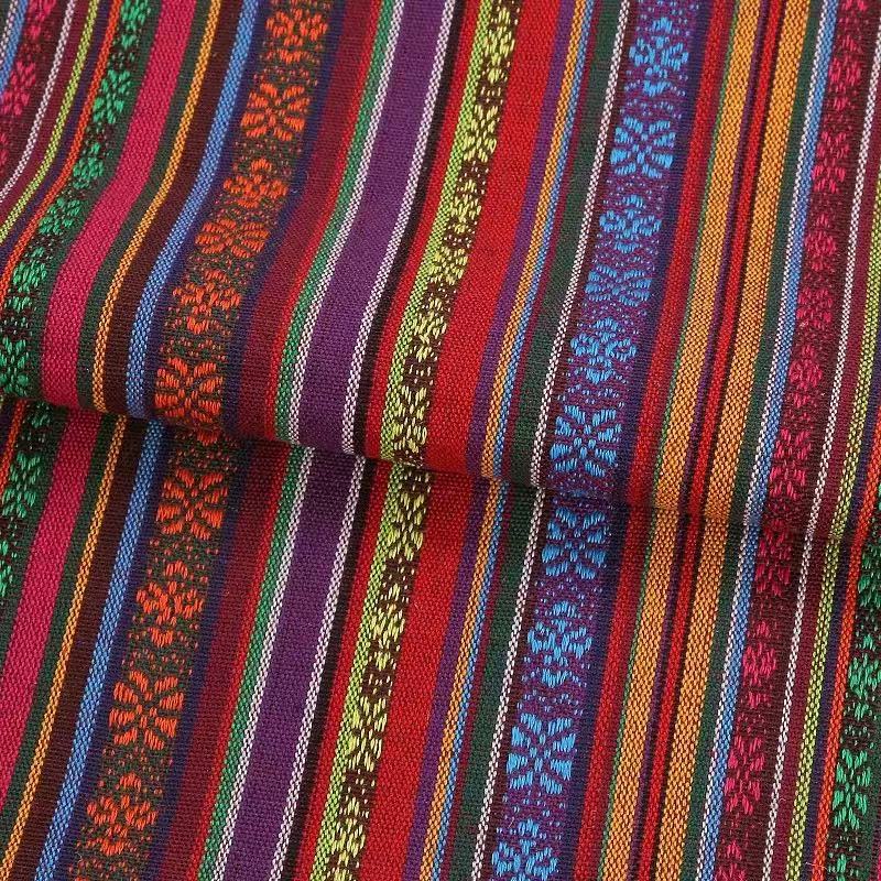 100x150cm Ethnic Jacquard Sofa Cover Fabric Pillow Lace Cloth DIY Hometextile Curtain Tablecloth Decoration Sewing Material 100x150cm