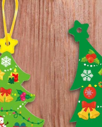 

Christmas Tree for Kids Interactive Ornaments Decor Stickers Christmas Decoration Cardboard Craft for Room Wall Classroom Others