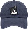 Zwinkernder Border Collie Hund Schaut Heraus Dad Hat Verstellbare Polyester Baseballkappe Lässig Unisex Erwachsener