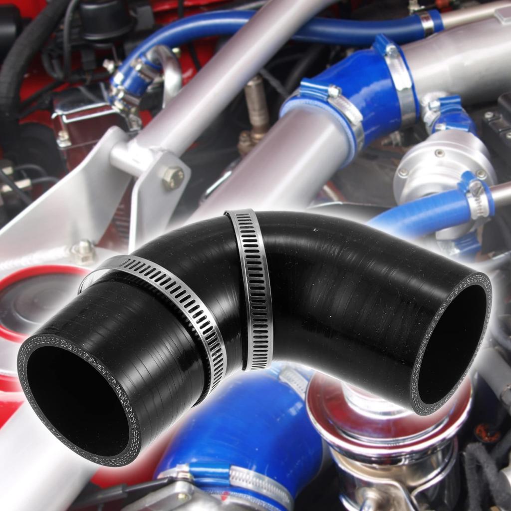 uxcell Silicone Hose Heater Hose Intake Hose Air Hose Silicone Pipe Radiator Hose Inner Diameter 51mm 90 Degree Hose Band Heat Resistant Cold Res