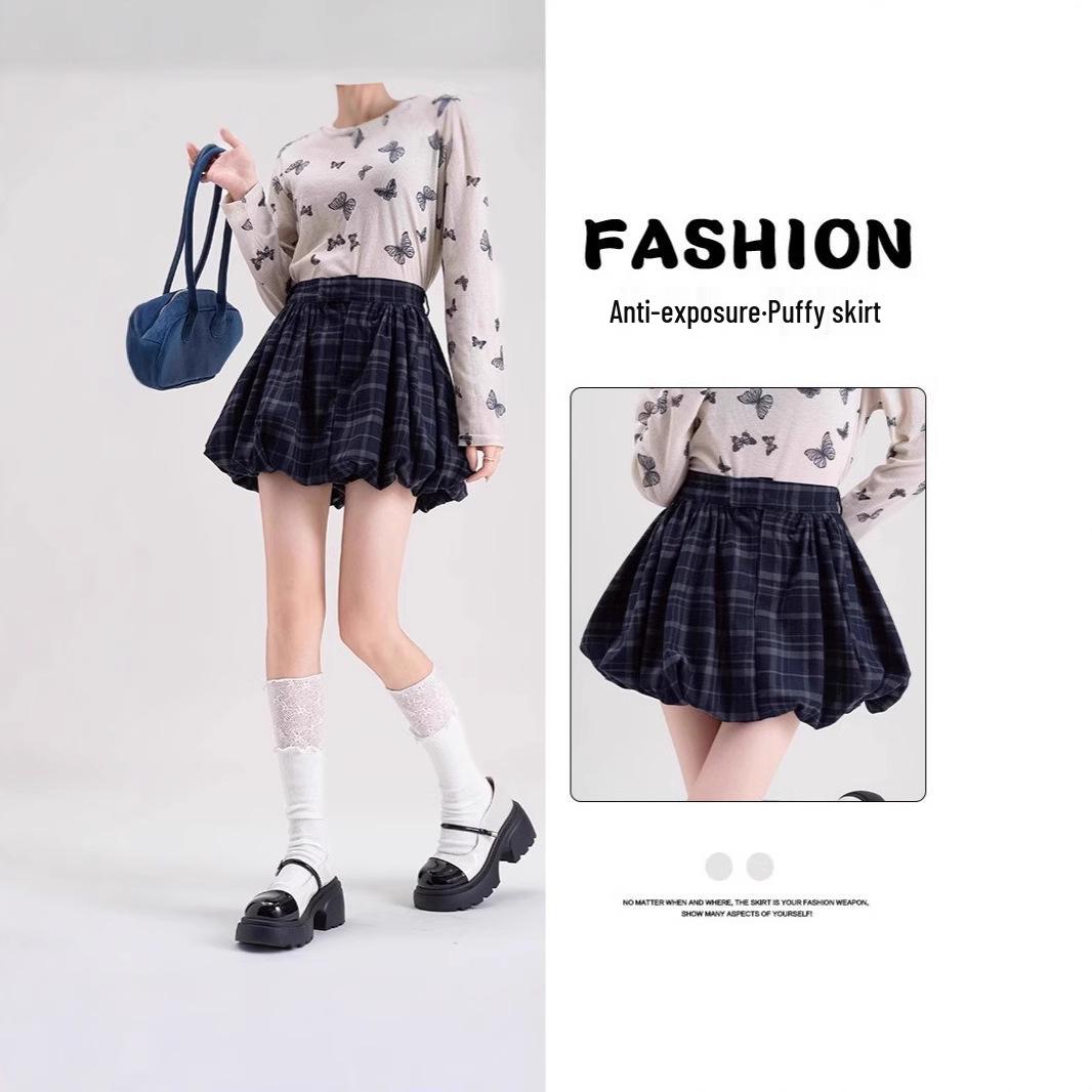 

Spring 2025 Korean Retro College Style Women s Tulip Mini Skirt Small