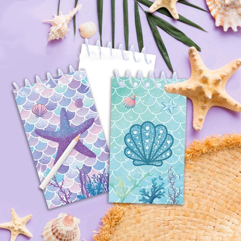 8 Pcs Spirals Notepads Pocket Notebooks Cartoon Notebooks Small Notebooks School Reward Gift Birthday Party Supplies