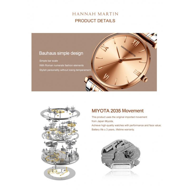 Japanisches Miyota Uhrwerk Solides Edelstahlarmband Uhr Silber Roségold Sternenhimmel Damenuhr