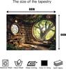 Window Tapestry Forest Window Tapestry Library Tapestries Tree Bookshelf Wall Blanket For For Bedroom Living Room Dorm Decor