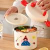 Sealed Thermos Bucket Large Capacity Thermal Lunch Container Cartoon Insulated Lunch Box  Picnic