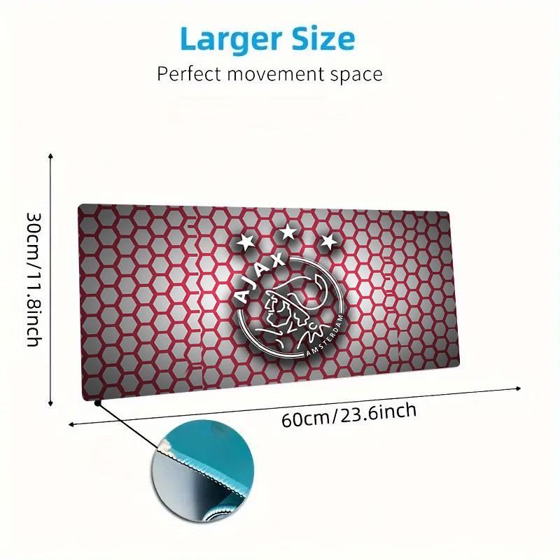 AFC Ajax Large Size Mouse Pad Large Gaming Table Cushion Non-slip Laptop Tablet Big Mousepad XXL Mat Mini PC Playmat With Lock Edge