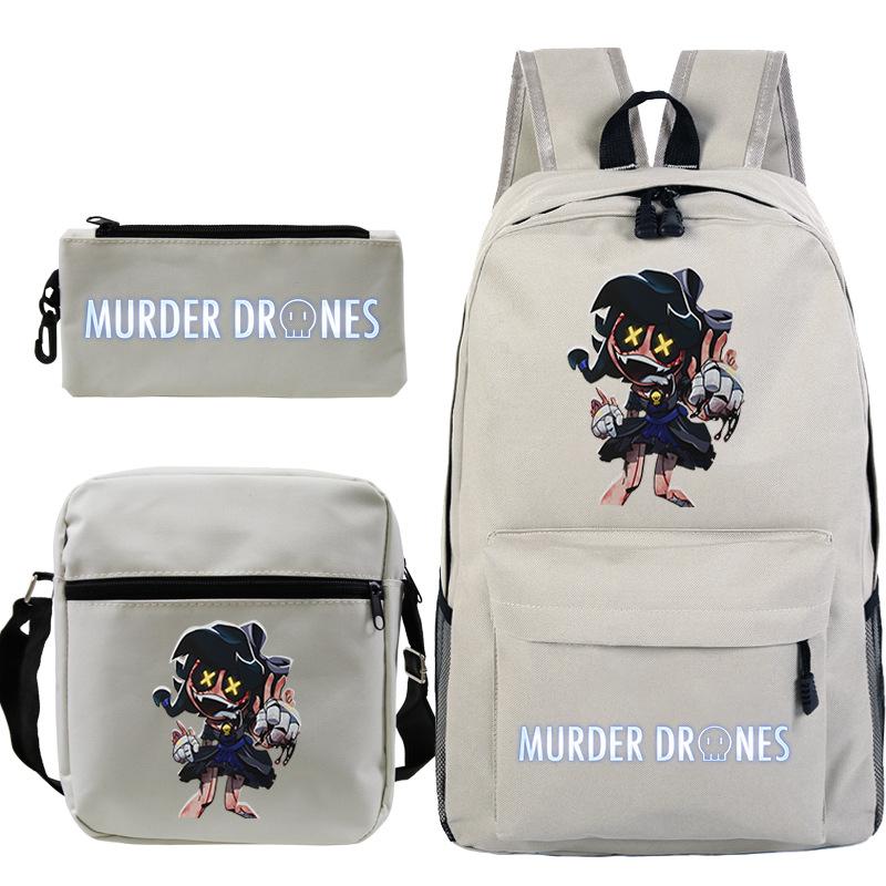 

New Murder Peripheral Trend Shoulder Backpack Set Casual Pencil Bag Elementary and Secondary School Bag No specification