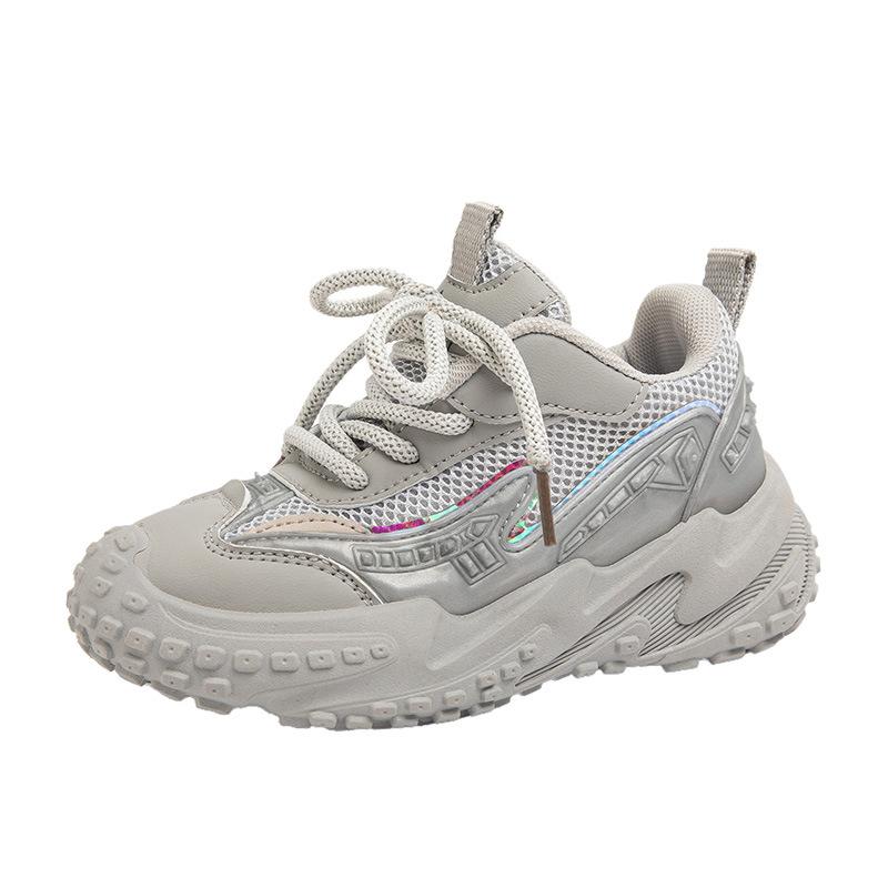 

Новые весенне-осенние сетчатые универсальные мальчиковые и девичьи удобные спортивные туфли на мягкой подошве 37 серый