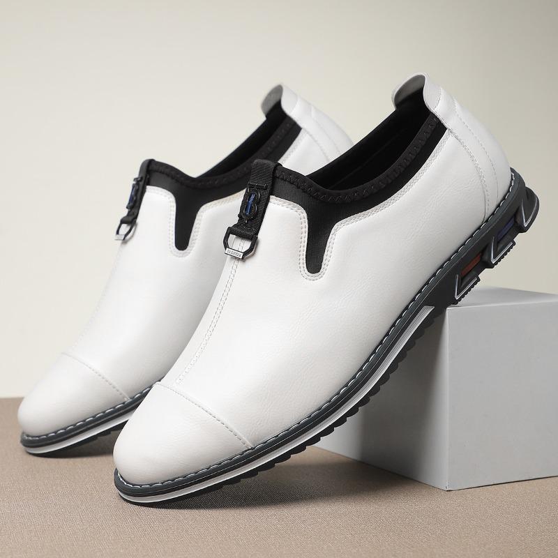 Herren Freizeitschuhe aus Leder Luxus Britischer Stil Business Kleiderschuhe Komfort Weiche Slipper Business Lederschuhe Chaussure Homme