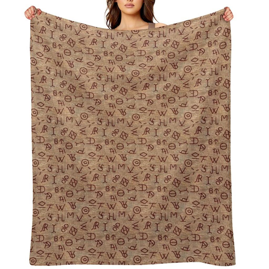 Cattle Brands Throw Blanket Multi-Purpose Luxury Custom Nap Blankets