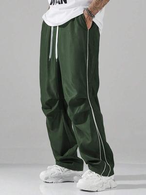 High Street 2025 Heren Parachute Gestreept Sneldrogend Casual Werkbroek
