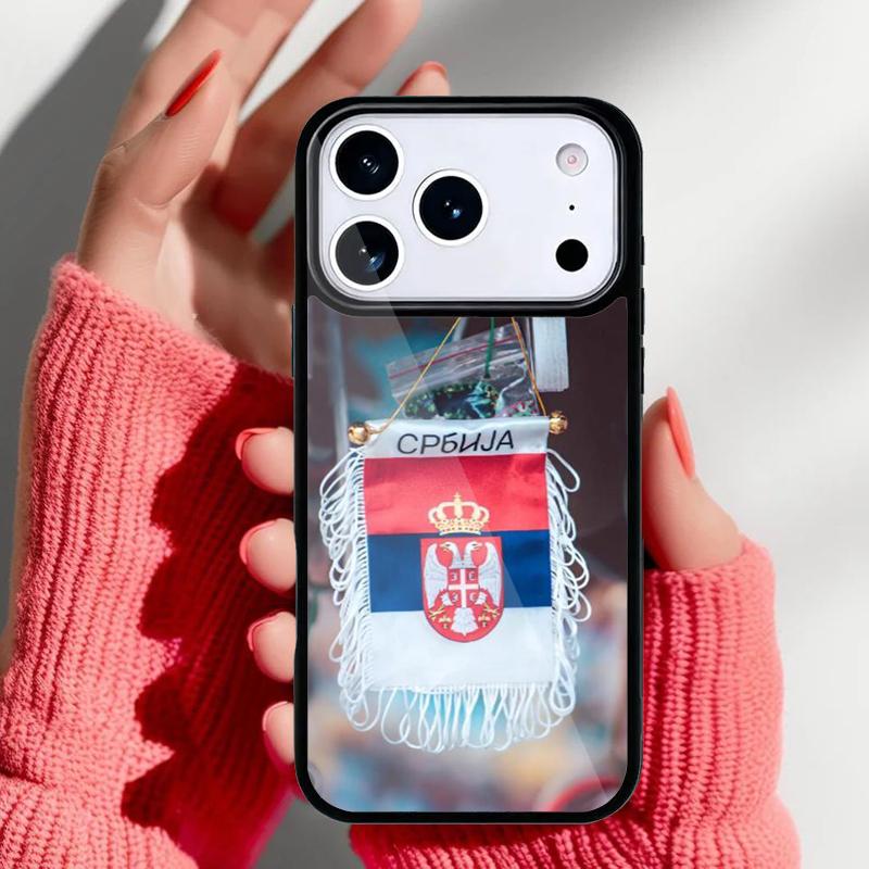 Serbia Flag Soft Phone Case for iPhone 17 Air 16e 15 14 13 Pro Max Back Cover for 12 11 Pro Coque