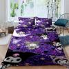 New Kuromi-themed Three-piece Bedding Set, Including Duvet Cover and Pillowcases, But Without Filling. A Great Holiday Gift.