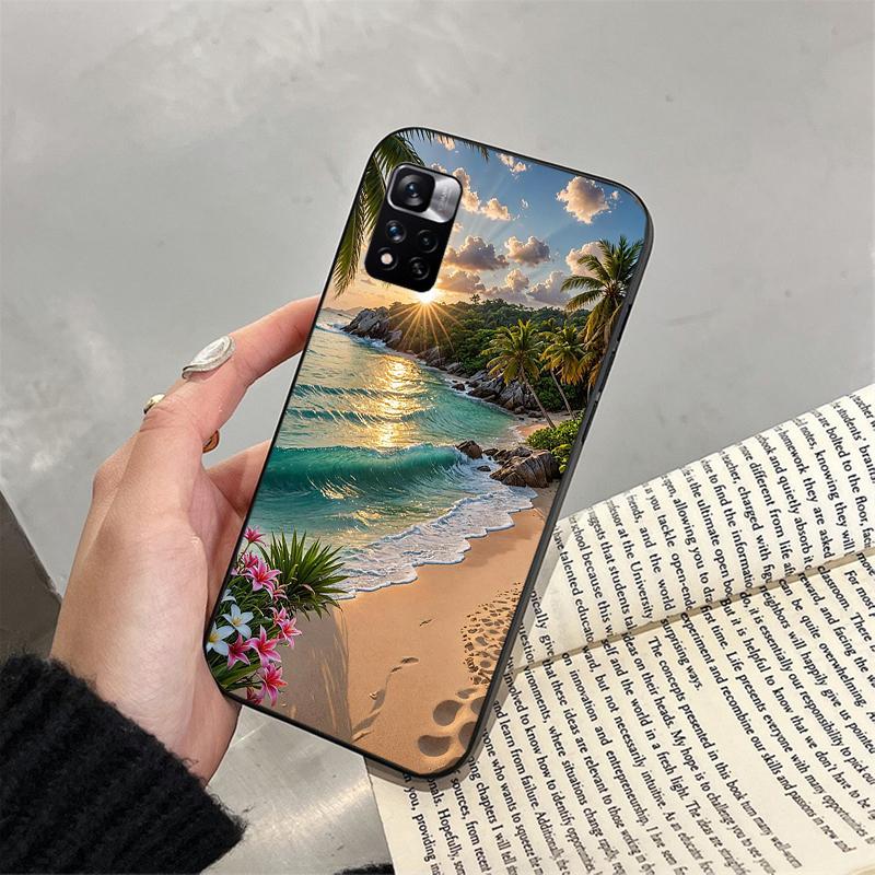 Phone Case For Xiaomi Poco C71 15T 14T Pro Redmi note 15 14 14 13 Pro Redmi A5 15C 13C palm Tree Sea Beach