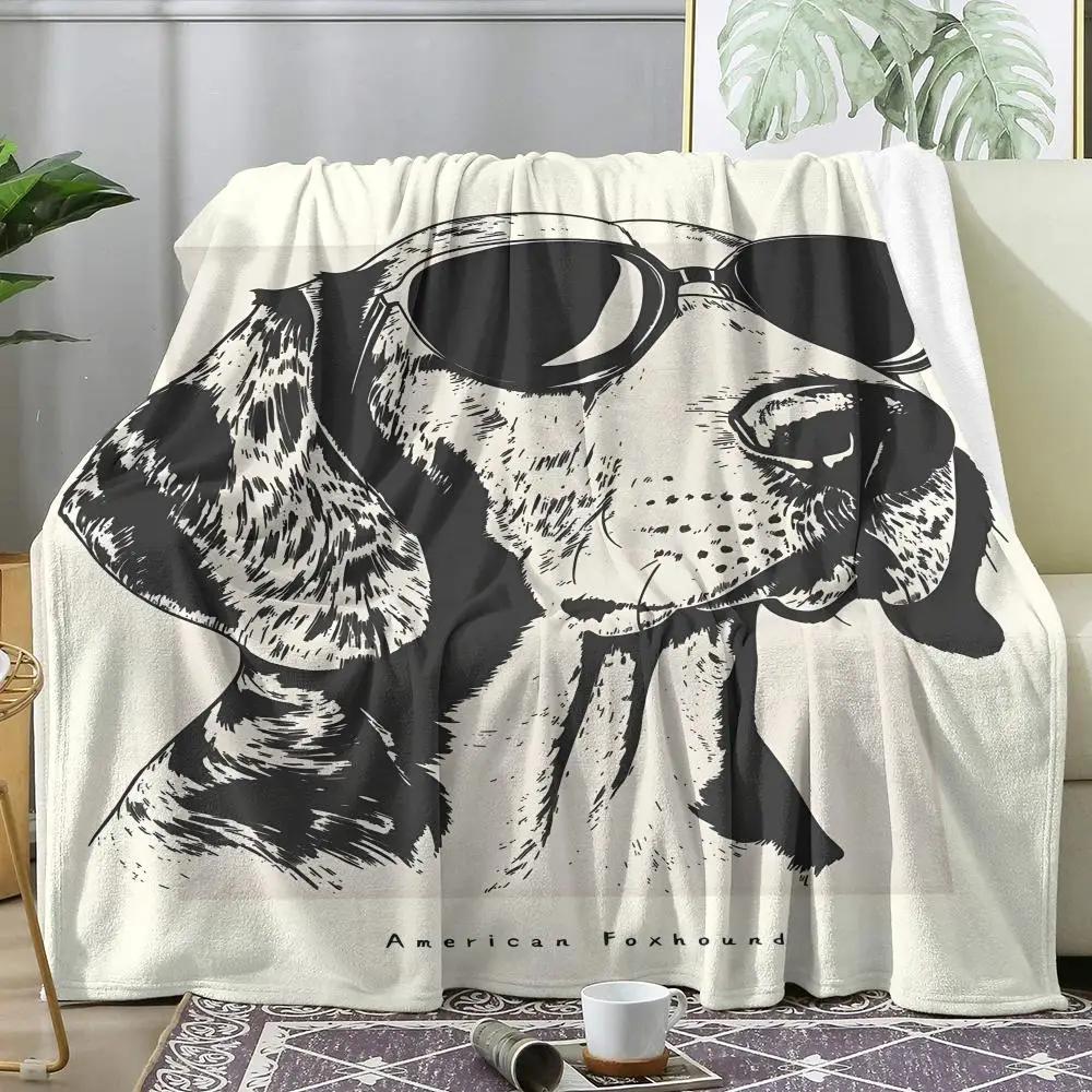 Portrait of a Puppy Throw Soft Flannel Throw Summer AC Blanket Lightweight Cool Nap Blanket for Sofa Bed Couch Travel