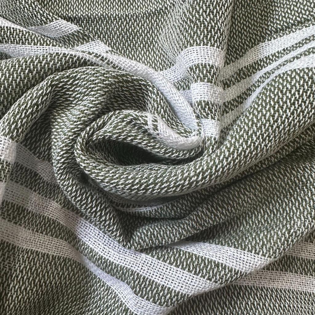 Woven Cotton Blanket Outdoor Blanket Foreign Trade  Beach Towel Color Bath Towel Tassel Striped Polyester Cotton Beach Towel