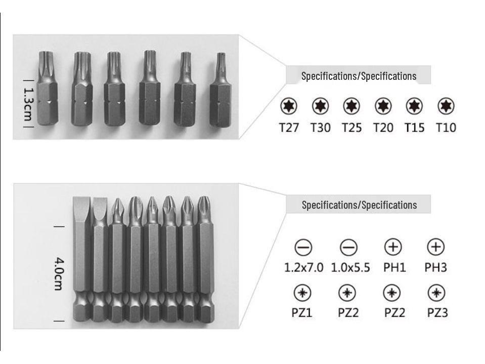 High Hardness Torx & Phillips Hex Socket Bit Set for Electric Screwdrivers