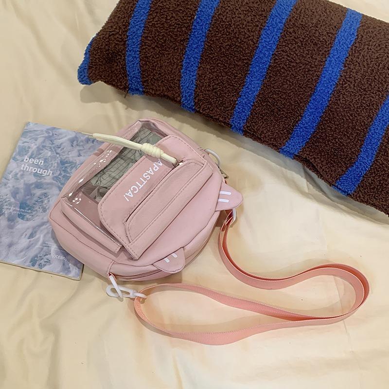 New lightweight small square bag cute sweet girl versatile shoulder bag soft girl student messenger bag