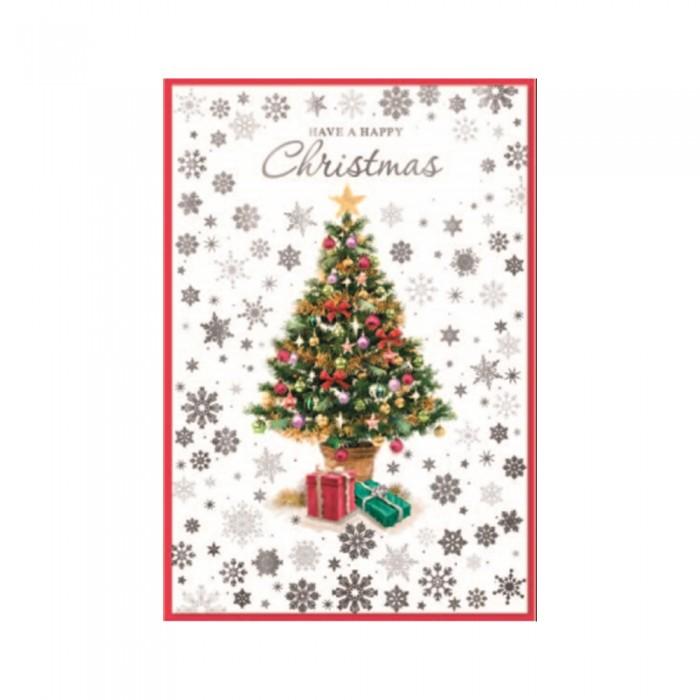 Simon Elvin Have A Happy Christmas Snowflake Greetings Card (Pack of 6)