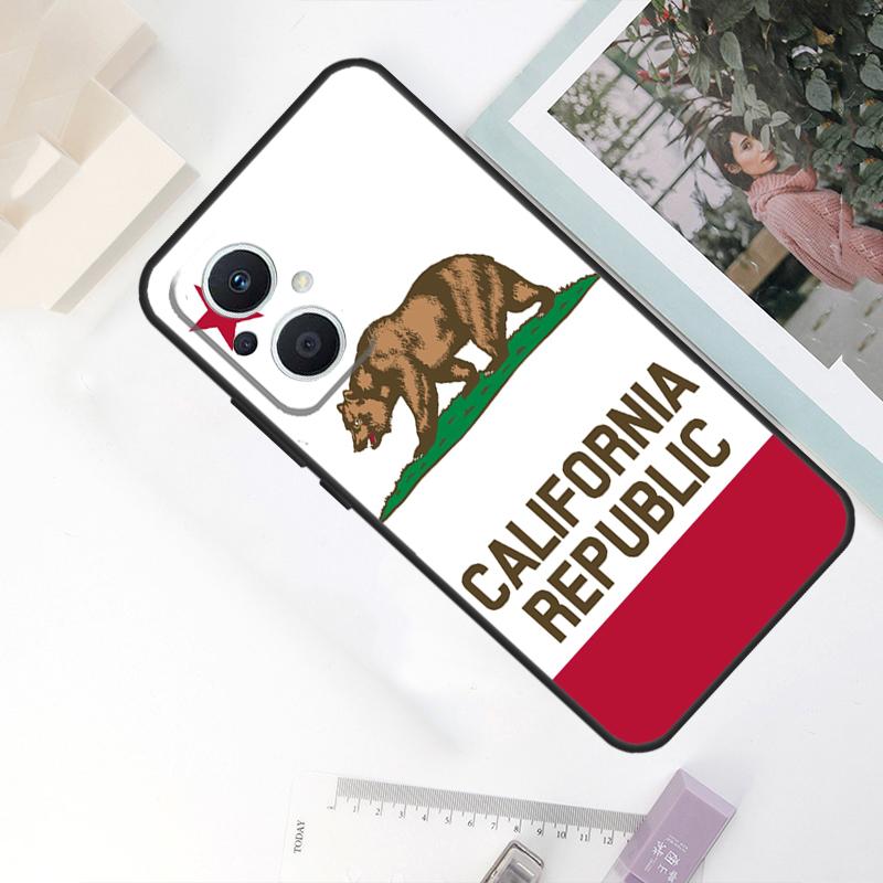 

California Flag Case For OPPO Reno 8 7 6 5 4 Lite 10 Pro 11F 4Z 5Z 8T OPPO Find X2 X3 X5 Lite X6 Pro Cover OPPO Reno8 5G