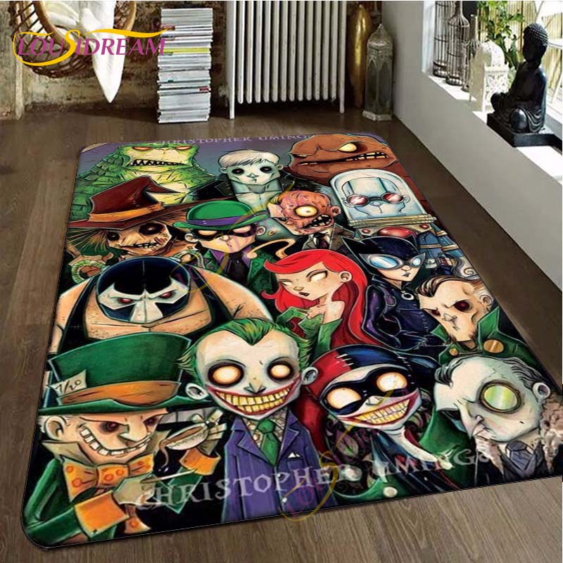 Freddy Jason Chucky Horror Movie Character Carpet Halloween Child's Play Floor Mat 3D Horror Rug Area Rugs Bedroom Non-slip Mat