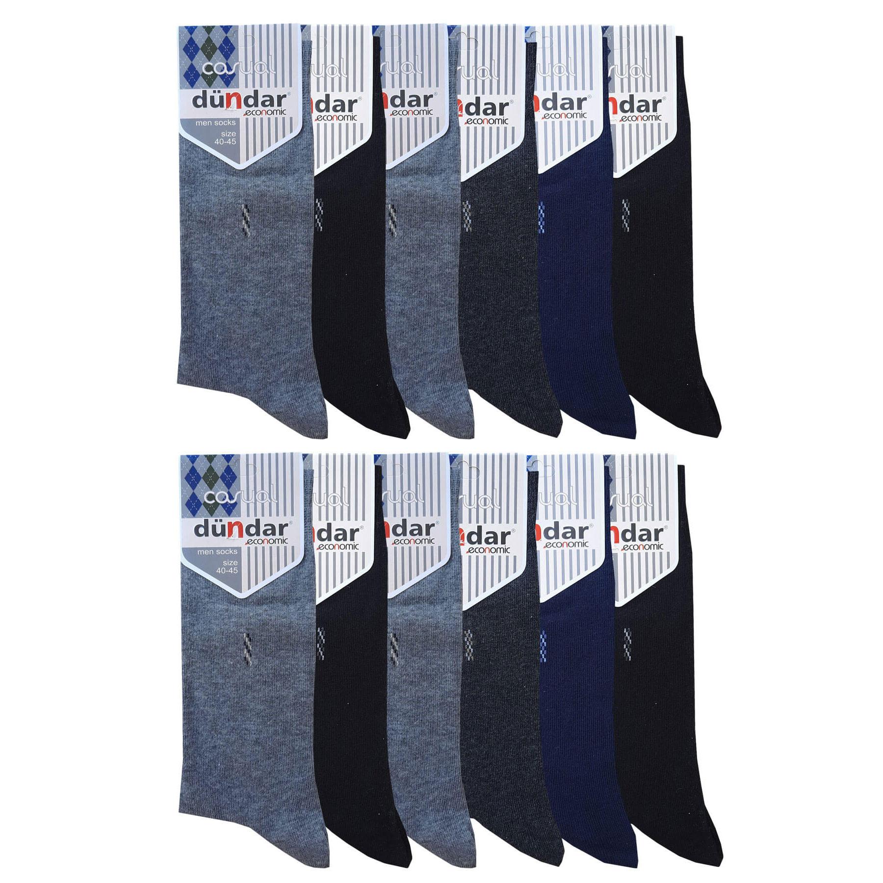 

Dündar 12li Erkek Soket Çorap Asorti Ekonomik Uzun Çorap One Size чорний