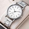 Men Dress Watch Round Dial Band Quartz Wristwatch Stainless Steel Elegant Analog Watch for Casual or