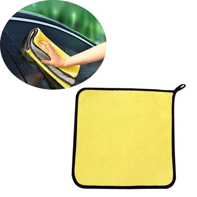 20pcs Microfiber Car Washing Towel Double-Sided Coral Velvet Clean Towels High Water Absorption Car Wash Drying Cloth