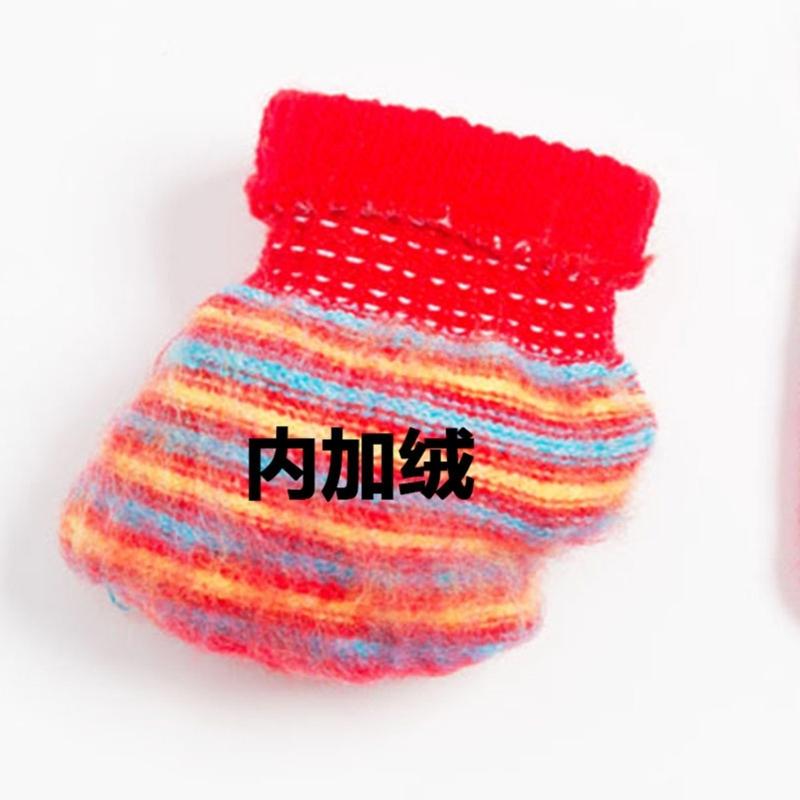Kids Cartoon Animal Warm Gloves Handwoven Half Finger Gloves Universal Handwear