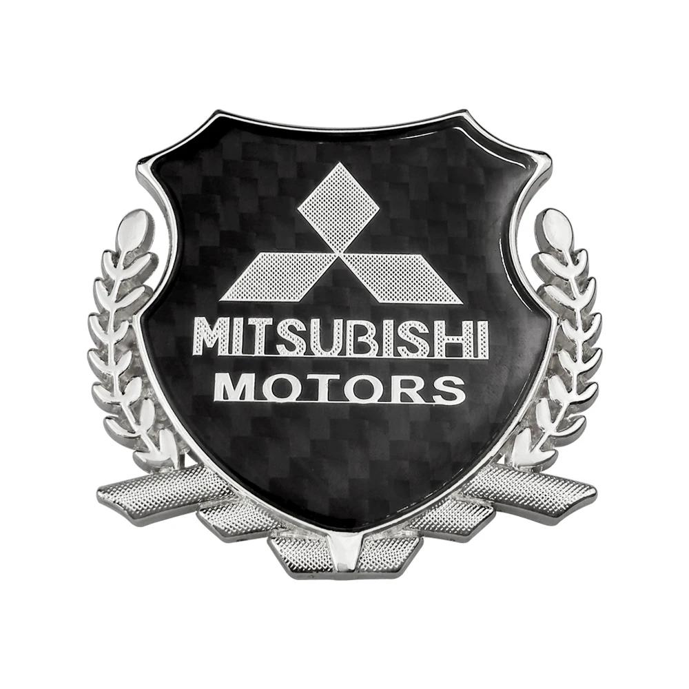 Kovový znak z uhlíkových vláken pro logo Mitsubishi RALLIART ASX Lancer 9 10 L200 Pajero Outlander Eclipse Samolepka na okno Znak