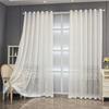Hohler Jacquard Transparenter Vorhang Fensterscheibe Moderner Schlafzimmervorhang Wohnzimmer Erkerfenster