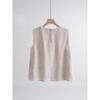 Cotton and Linen Shirt Women's Summer Sleeveless Blouse Women's Loose All-match Linen T-shirt Bottoming Linen Vest