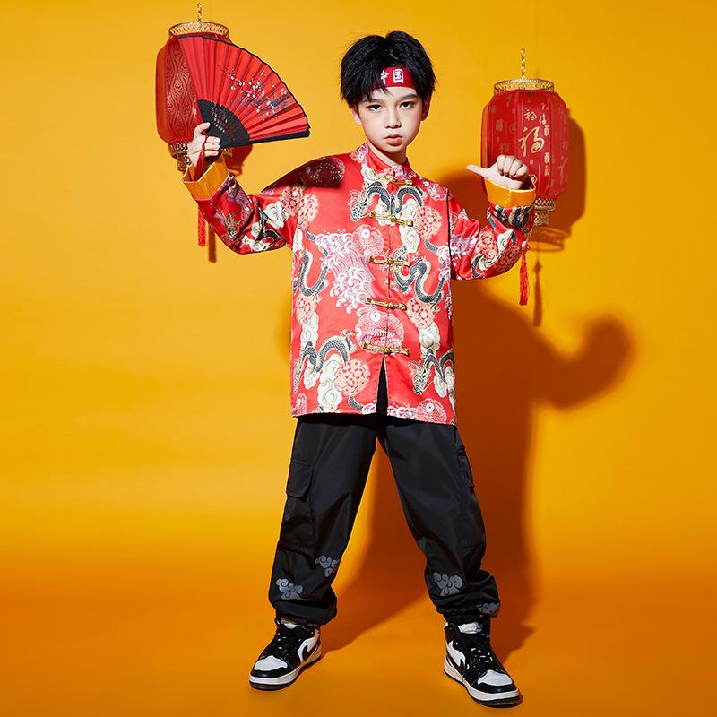 Children'S National Day Performance Clothes Girls Cheongsam Chinese Style Class Clothes Chorus Clothes Boys Tang Performance Clothes Tide