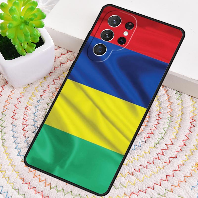 Mauritius Flag Silicone Phone Case For Samsung Galaxy note 10 pro S26 S25 S24 S23 S22 S21 Plus S25Ultra Capa Cover