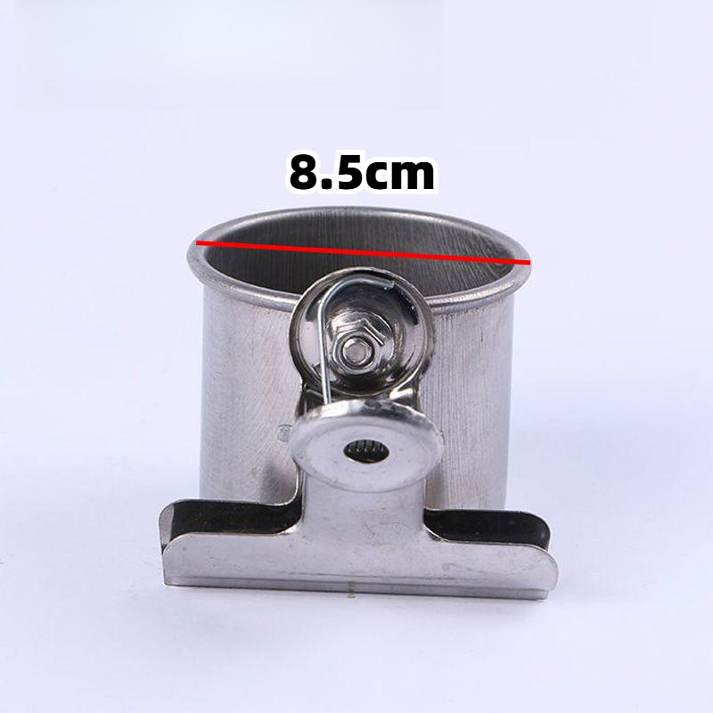 Bird Feeder Stainless Steel Bowls with Clip Hanging Feeder Cup for Parrots Parakeets Lovebirds