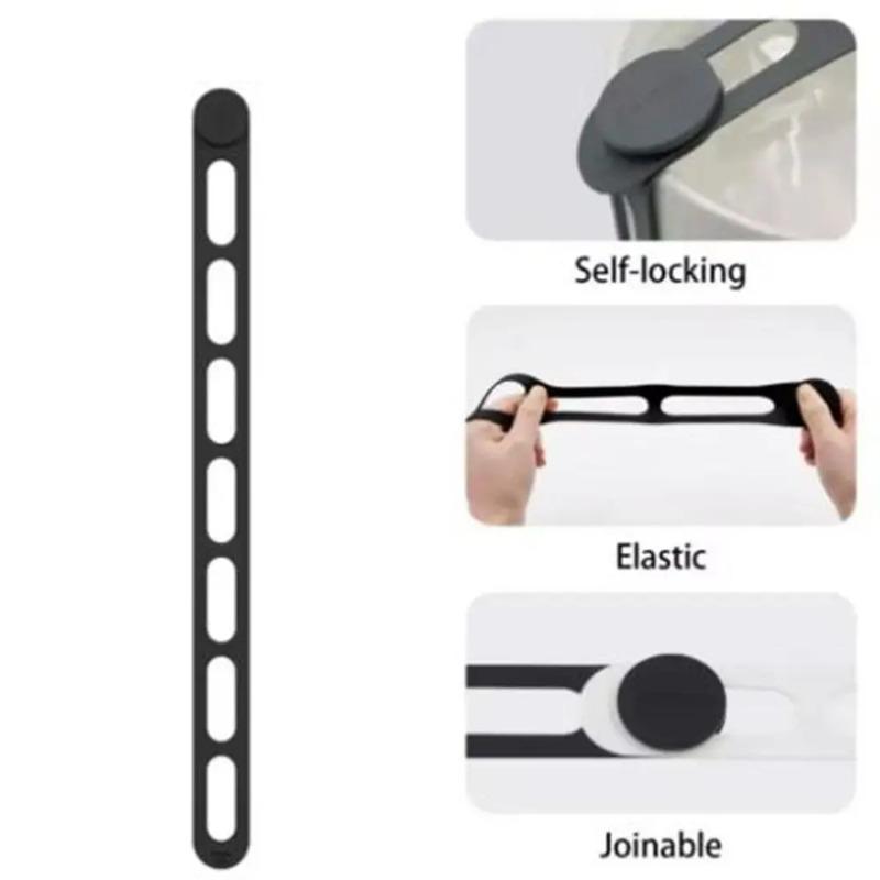 1Pcs Convenient Stretchable Silicone Lid Straps Splash-Proof Leak-Proof Reusable Fixing Band Dishes Safe Material