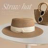 Straw hat women's summer retro temperament top hat seaside play beach sun hat straw woven sun hat