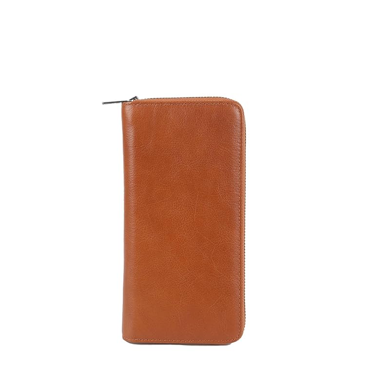 

[Ennplus] wallet men s long wallet genuine leather cowhide leather large capacity Holds a lot of cards Compact wallet L-shaped coin purse Made by top