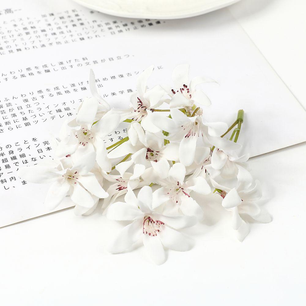 20PCs Silk Artificial Orchid Flowers Head Fake Flowers For Home Room Wedding Decoration DIY Vases Garland Gifts Accessories