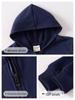Kids' 2025 Hooded G Letter Zip-Up Jacket - Solid Color Korean Style Sweatshirt