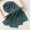 Foreign Trade Silk Scarf Cotton And Linen Headscarf Women'S Spring And Summer Solid Color Japanese And Korean Scarf Sun Protection Warm Shawl Hair