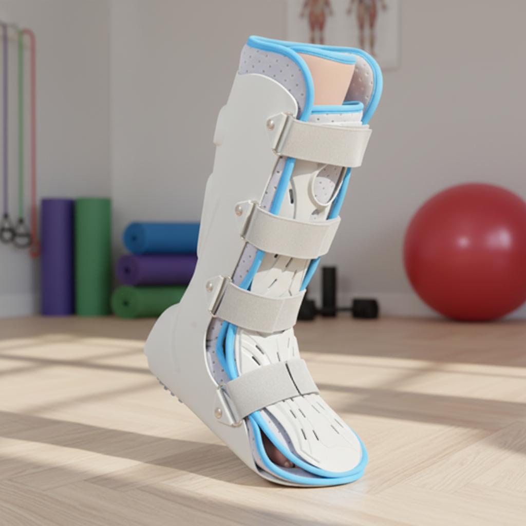 Adjustable Ankle Foot Orthotic Brace for Clinic Use-Lightweight Breathable Medical Support Ankle Foot Support for Fracture PP