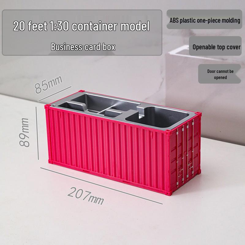 

Украшение модели 20-футового контейнера: Пластиковый держатель для ручек и визитница с настраиваемым принтом