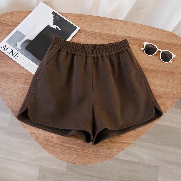 

Женские шерстяные шорты с высокой талией: Эластичная талия, Черный, Широкие брюки, Стройнящий и Повседневный. Small