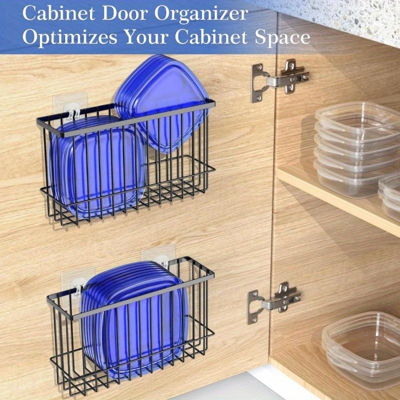 2pcs Storage Rack for Refrigerator Side Shelf, Wall Mounted Storage Basket, Home Organization and Storage