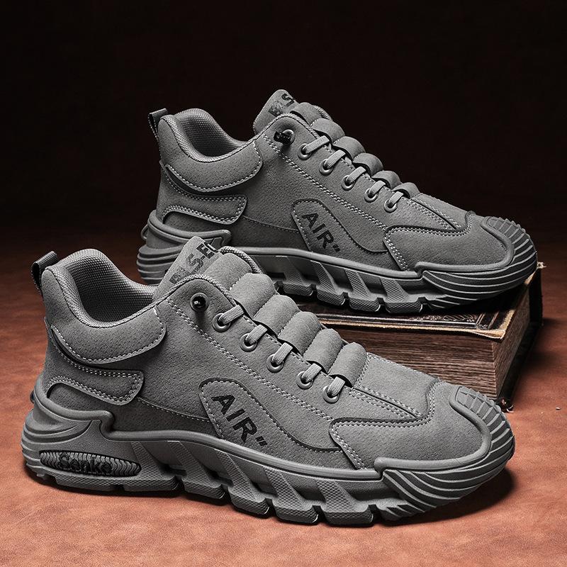 Spring and Autumn Men's Simple Solid Color Outdoor Casual Shoes Youth Non-slip Wear-resistant Sports Men's Shoes Labor Insurance Shoes