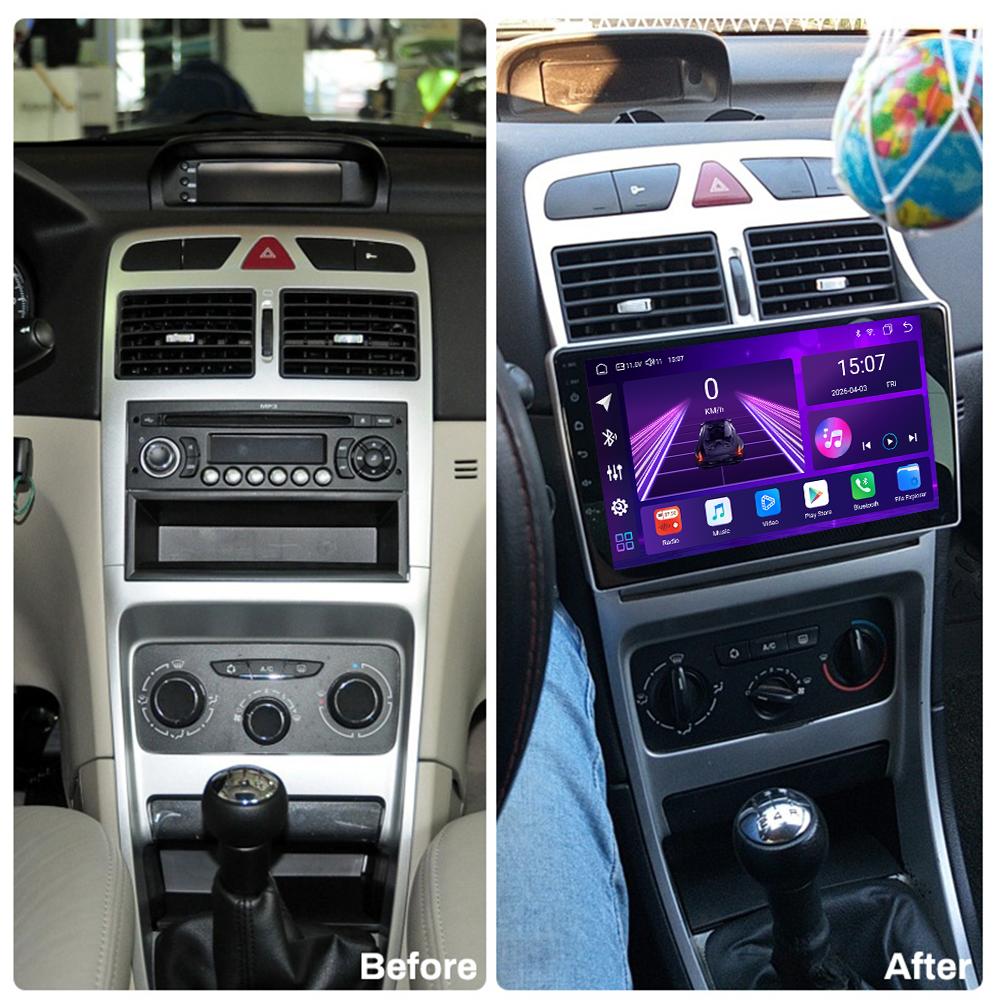 Android Car-Play Car Radio For Peugeot 307 307CC 307SW 2002-2013 Multimedia Player Head Unit Stereo GPS Navigation BT WIFI,8 CORE ,2+32GB