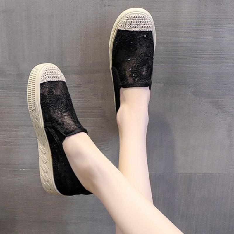 Woman Footwear Summer Casual Slip On Mesh Breathable Shoes for Women Light Hollow Trends 2025 Offer 39 Fashion Vulcanized Shoe