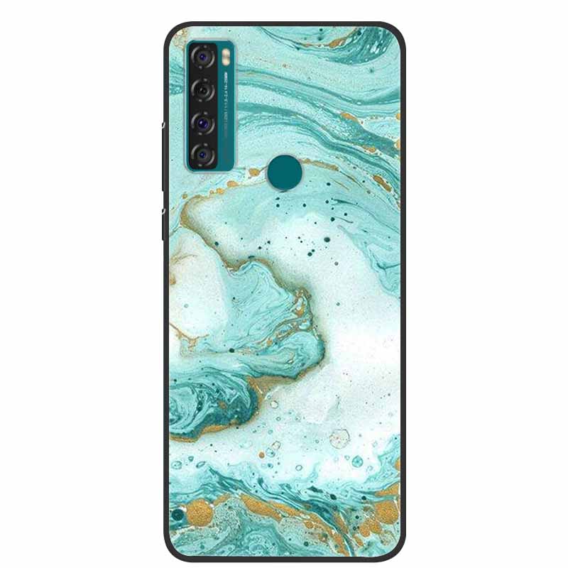 For TCL 20 R 5G Case Marble Silicone TPU Soft Phone Back Cover Case For TCL 20R 5G Funda Bumper Protector Capa Shockproof Coque