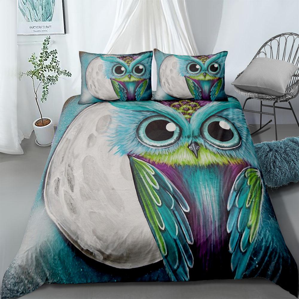 Conjunto de Cama Botânico Aves Britânicas Tamanho King Queen Casal Completo Solteiro Conjunto de Roupa de Cama